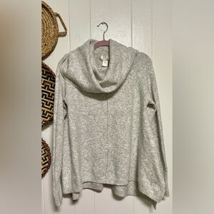 Anthropology Ruby Moon Alpaca Blend Grey Cowl Neck Sweater Size Medium